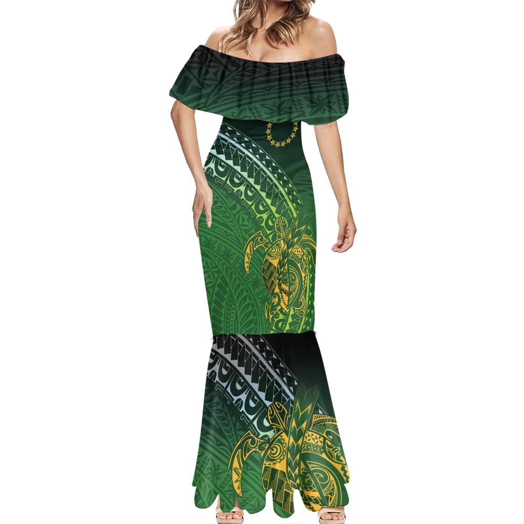 Cook Islands Rugby Kuki Avaiki Mermaid Dress Tribal Turtle - Polynesian Pride
