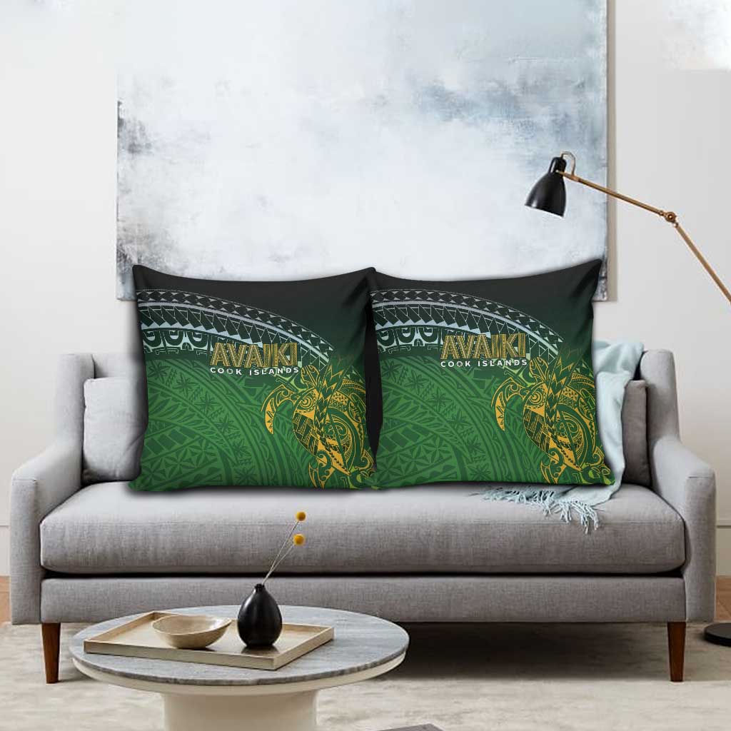 Cook Islands Rugby Kuki Avaiki Pillow Cover Tribal Turtle LT7 - Polynesian Pride