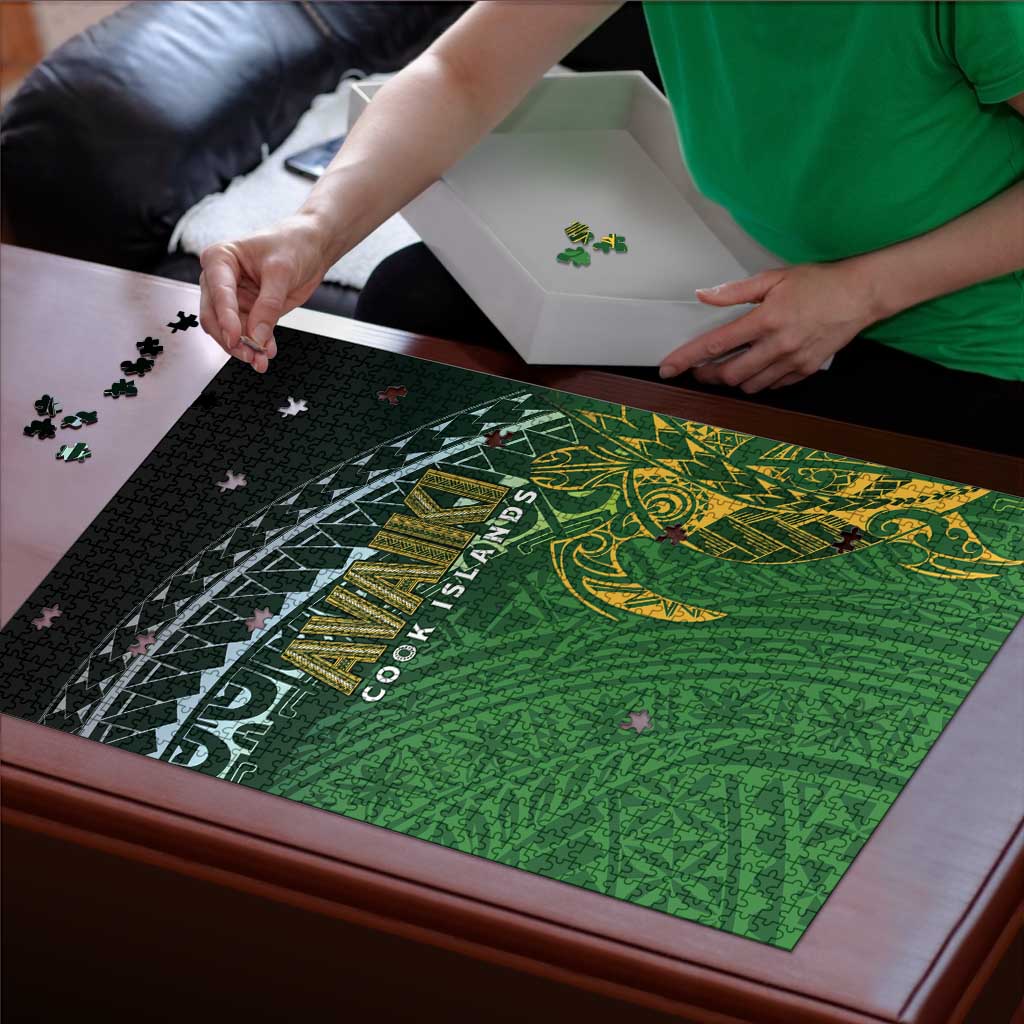 Cook Islands Rugby Kuki Avaiki Puzzle Tribal Turtle LT7 - Polynesian Pride