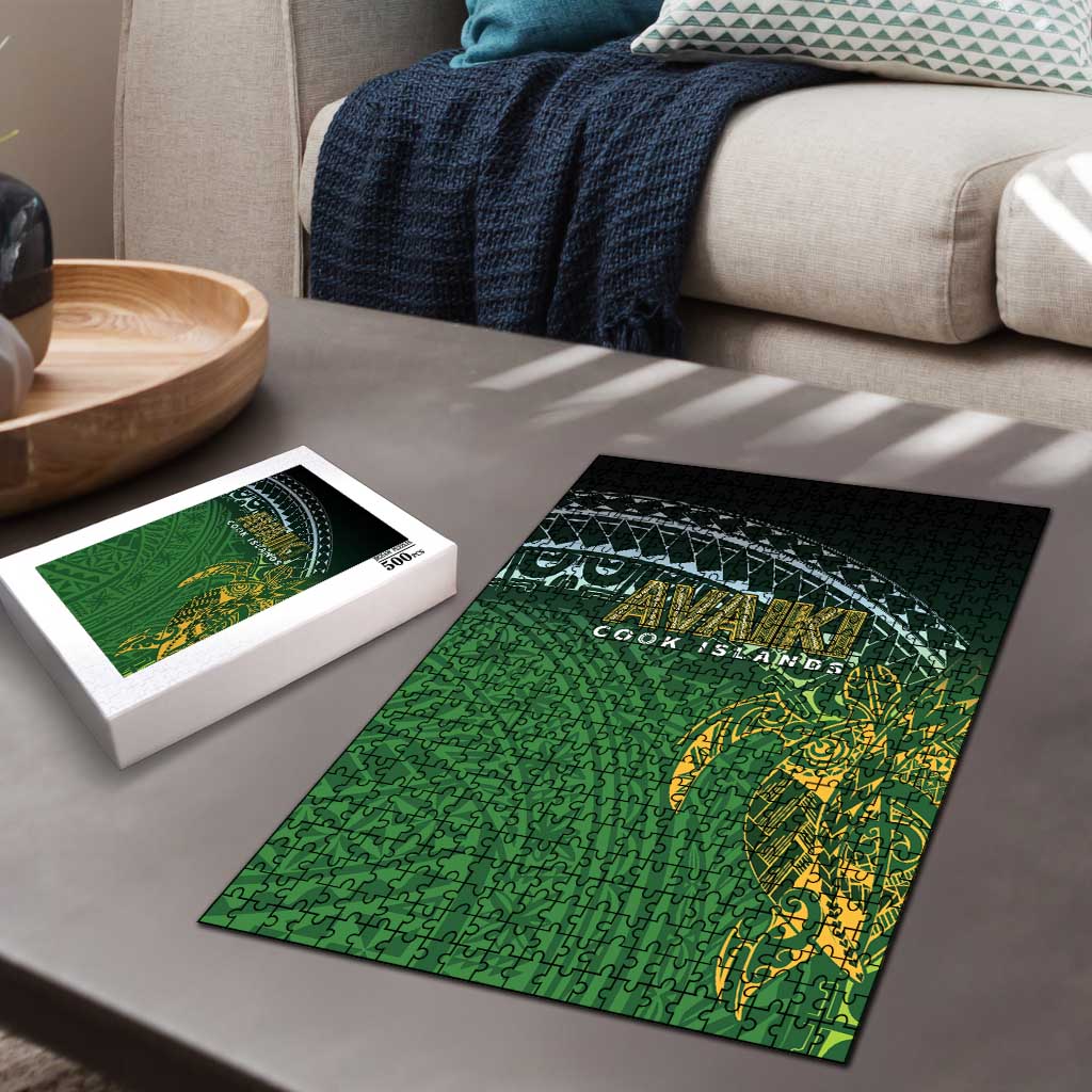 Cook Islands Rugby Kuki Avaiki Puzzle Tribal Turtle LT7 - Polynesian Pride
