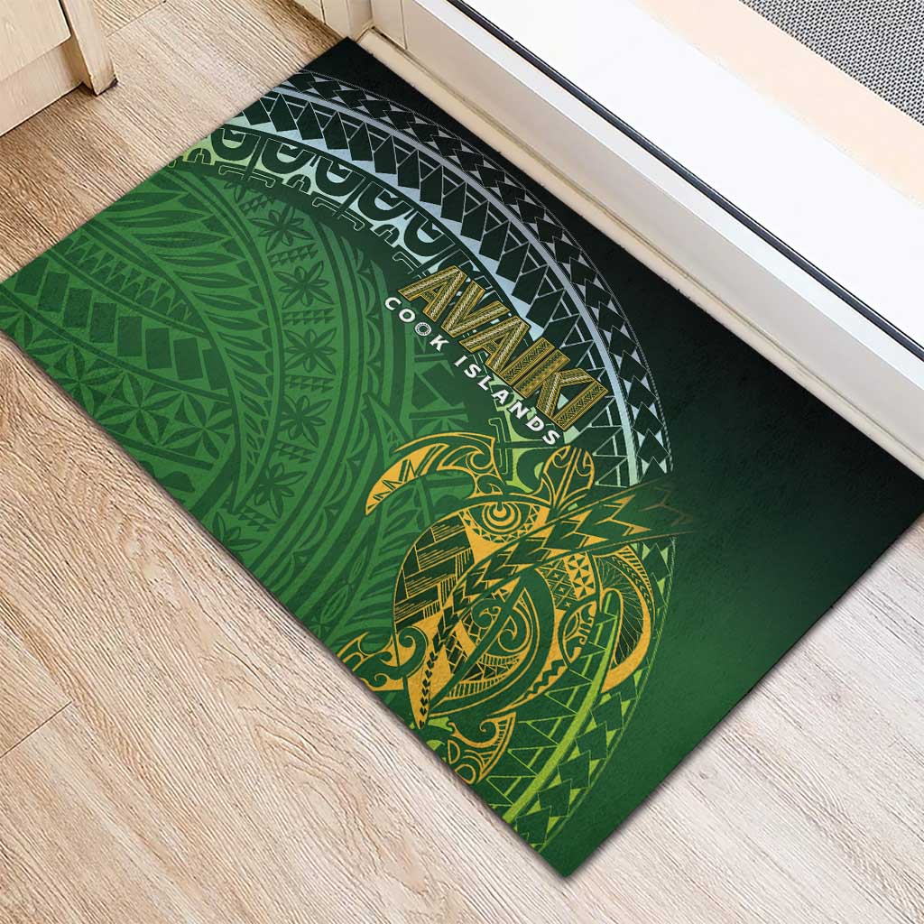 Cook Islands Rugby Kuki Avaiki Rubber Doormat Tribal Turtle LT7 - Polynesian Pride