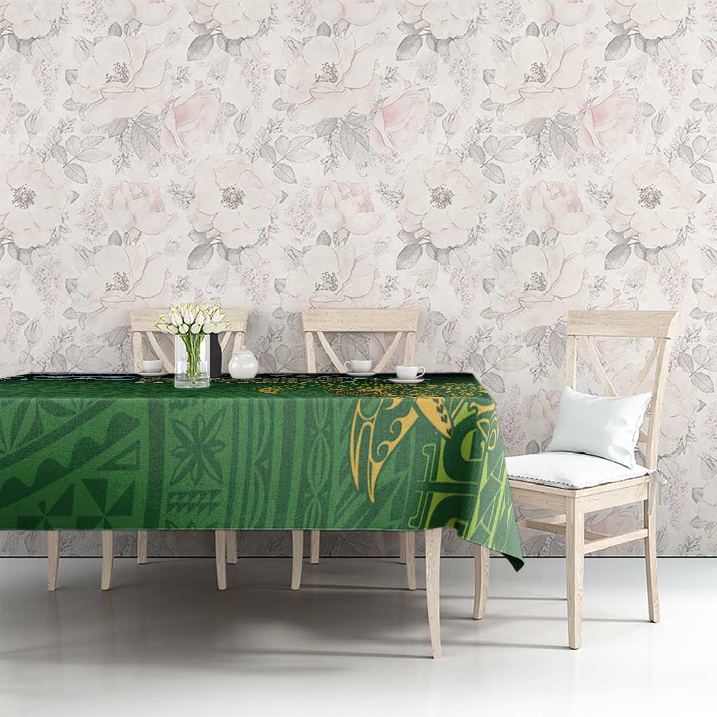 Cook Islands Rugby Kuki Avaiki Tablecloth Tribal Turtle LT7 - Polynesian Pride