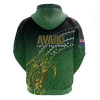 Cook Islands Rugby Kuki Avaiki Zip Hoodie Tribal Turtle - Polynesian Pride
