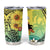 Honolulu Hawaii Tumbler Cup Ilima Plumeria with Hula Girl