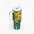 Honolulu Hawaii Tumbler With Handle Ilima Plumeria with Hula Girl