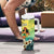 Honolulu Hawaii Tumbler With Handle Ilima Plumeria with Hula Girl