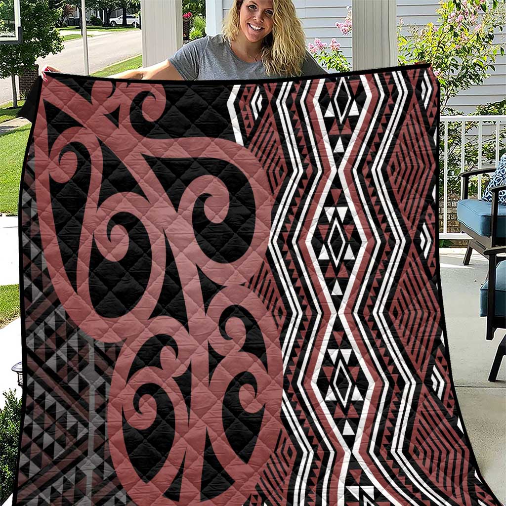 Maori Taniko Patterns Quilt Brown Patiki Motifs Mix Whakairo Ngaru