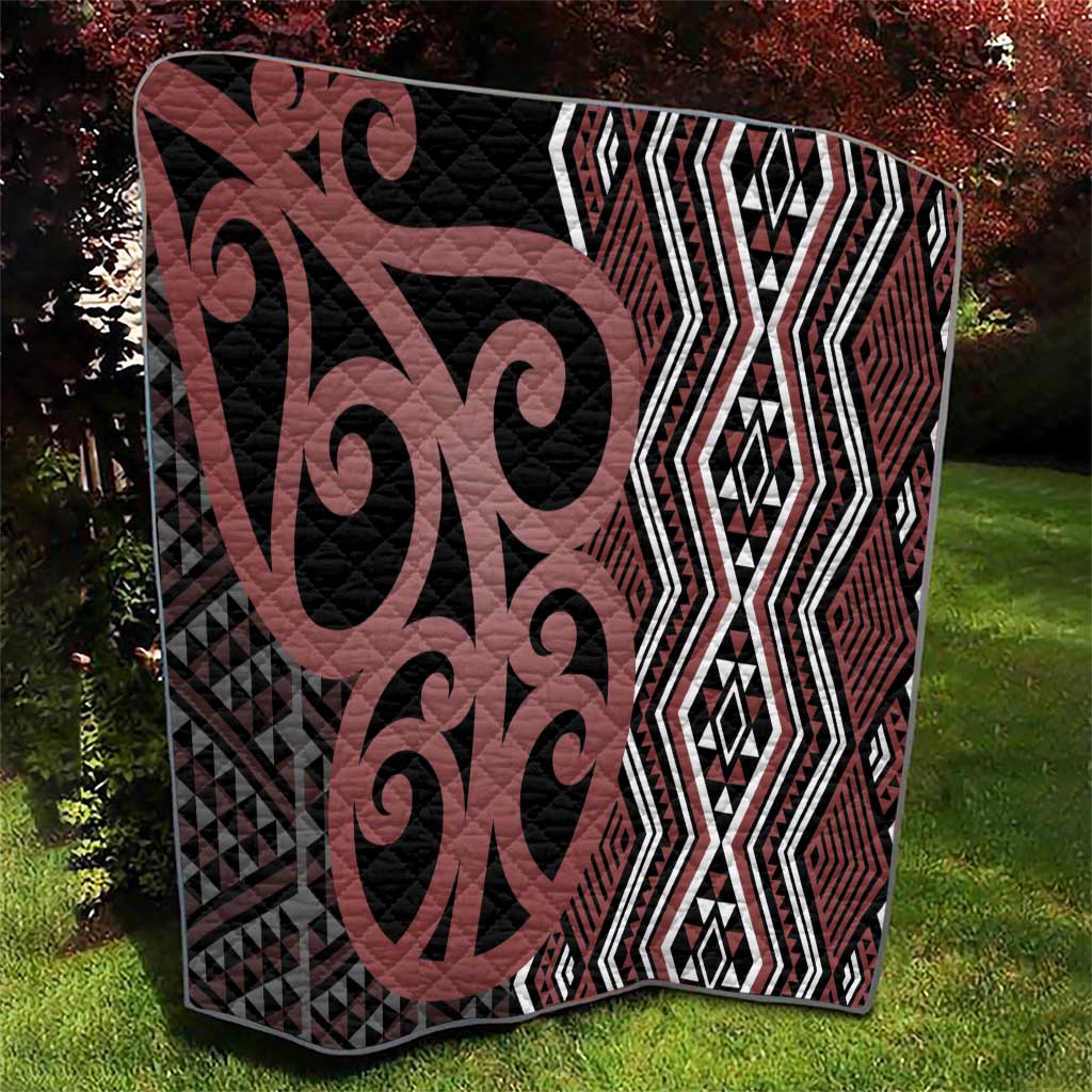 Maori Taniko Patterns Quilt Brown Patiki Motifs Mix Whakairo Ngaru