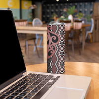 Maori Taniko Patterns Skinny Tumbler Brown Patiki Motifs Mix Whakairo Ngaru LT7 - Polynesian Pride