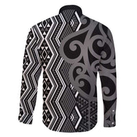 Maori Taniko Patterns Family Matching Summer Maxi Dress and Hawaiian Shirt Black Patiki Motifs Mix Whakairo Ngaru LT7 - Polynesian Pride