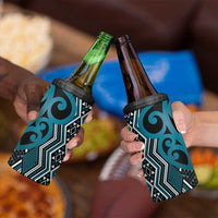 Maori Taniko Patterns 4 in 1 Can Cooler Tumbler Azure Patiki Motifs Mix Whakairo Ngaru LT7 - Polynesian Pride