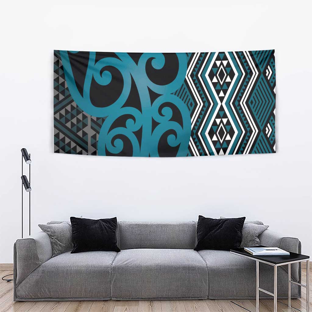 Maori Taniko Patterns Tapestry Azure Patiki Motifs Mix Whakairo Ngaru