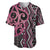 Maori Taniko Patterns Baseball Jersey Pink Patiki Motifs Mix Whakairo Ngaru