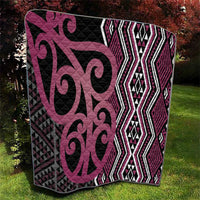 Maori Taniko Patterns Quilt Pink Patiki Motifs Mix Whakairo Ngaru