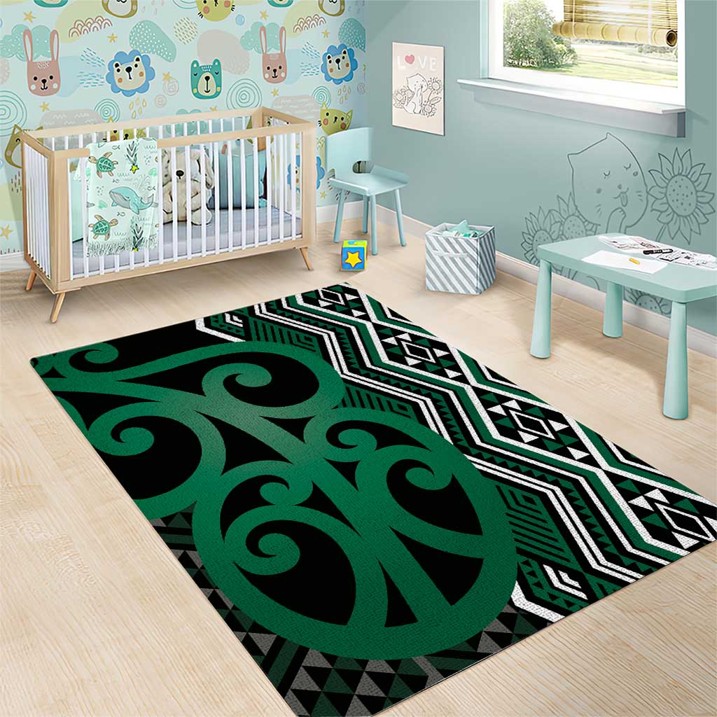 Maori Taniko Patterns Area Rug Pounamu Patiki Motifs Mix Whakairo Ngaru
