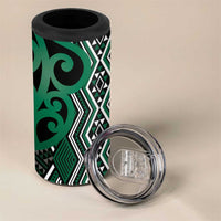 Maori Taniko Patterns 4 in 1 Can Cooler Tumbler Pounamu Patiki Motifs Mix Whakairo Ngaru LT7 - Polynesian Pride