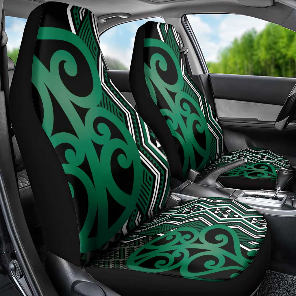 Maori Taniko Patterns Car Seat Cover Pounamu Patiki Motifs Mix Whakairo Ngaru