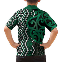 Maori Taniko Patterns Family Matching Summer Maxi Dress and Hawaiian Shirt Pounamu Patiki Motifs Mix Whakairo Ngaru LT7 - Polynesian Pride