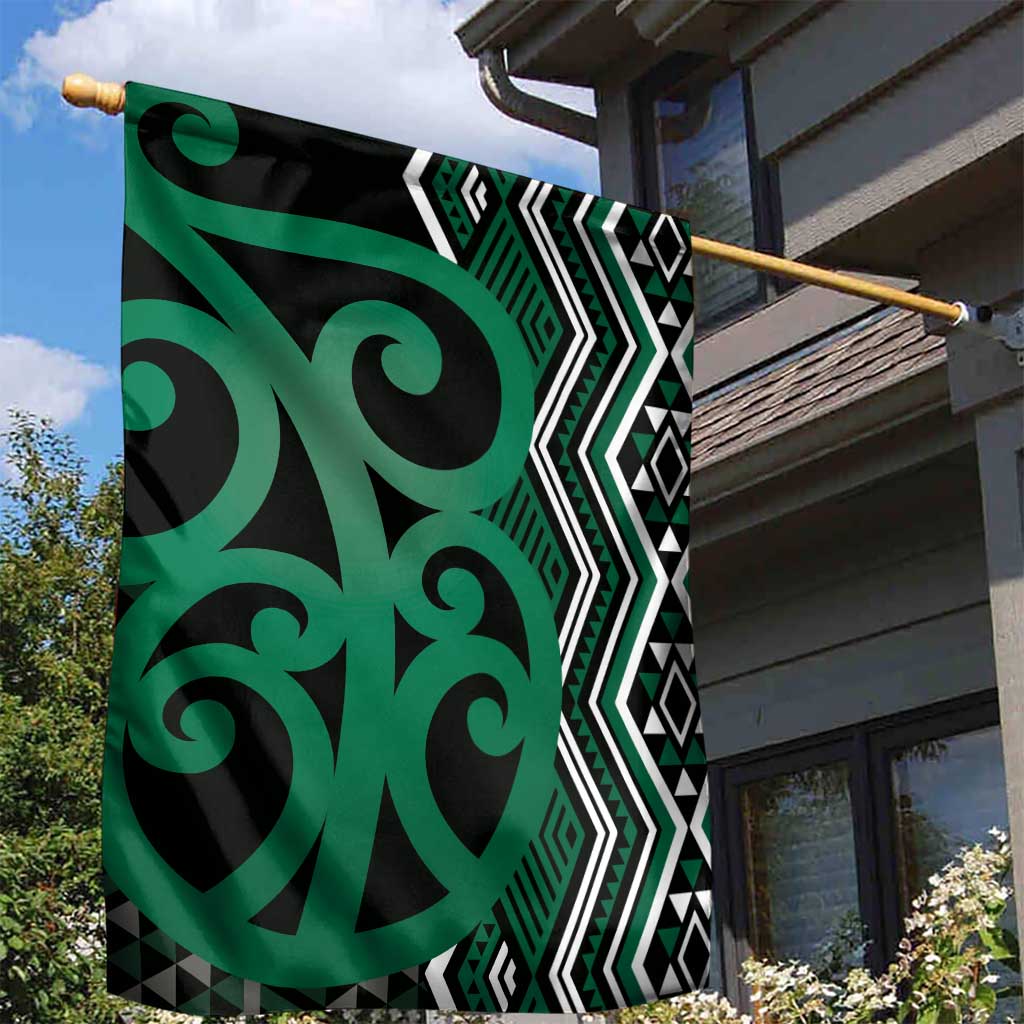 Maori Taniko Patterns Garden Flag Pounamu Patiki Motifs Mix Whakairo Ngaru