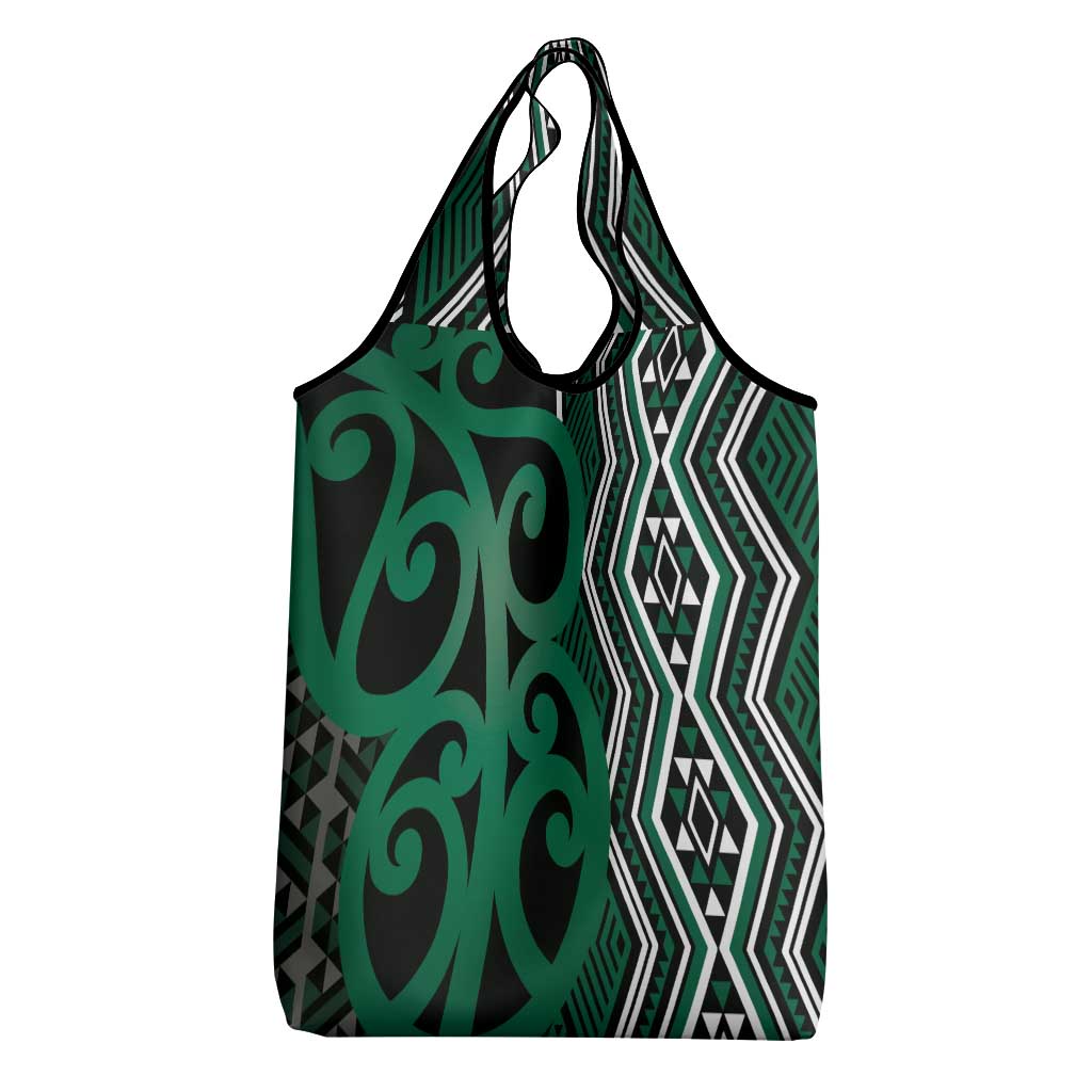 Maori Taniko Patterns Grocery Bag Pounamu Patiki Motifs Mix Whakairo Ngaru
