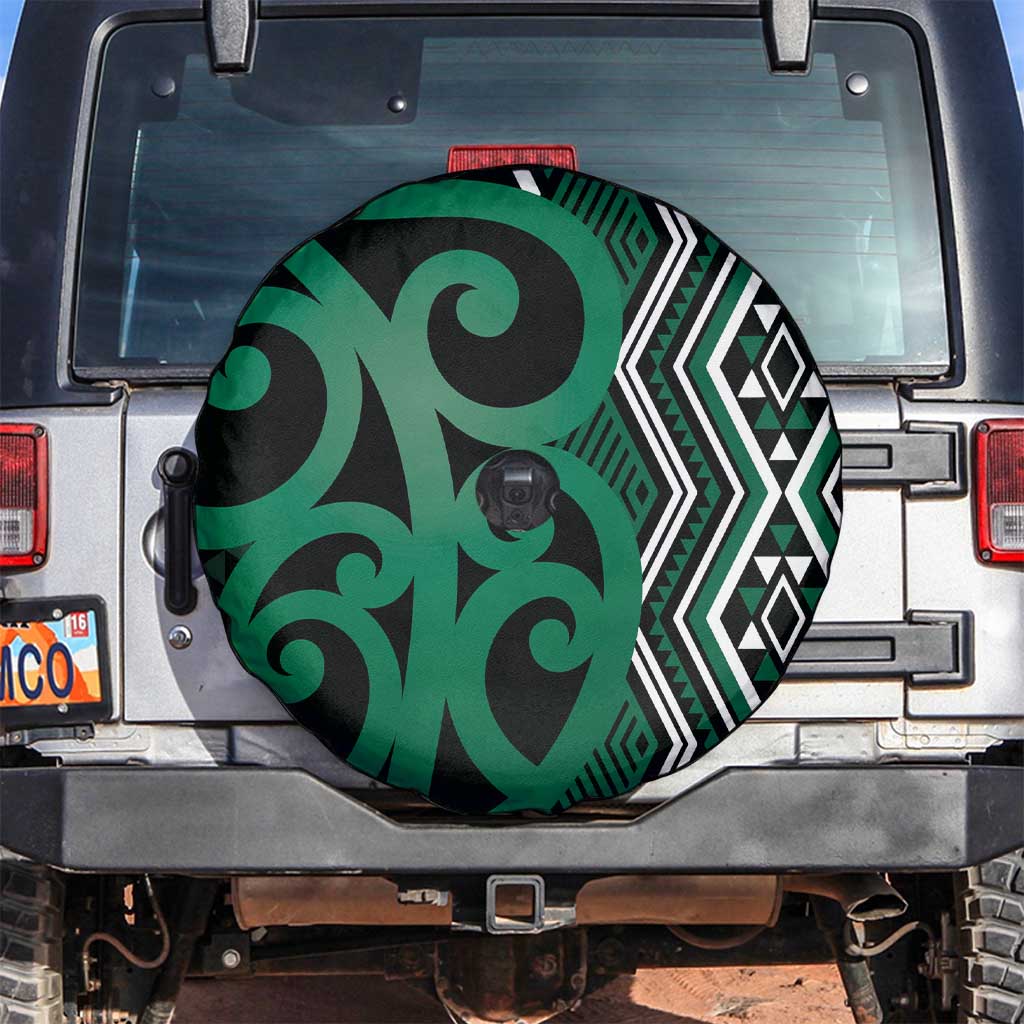 Maori Taniko Patterns Spare Tire Cover Pounamu Patiki Motifs Mix Whakairo Ngaru