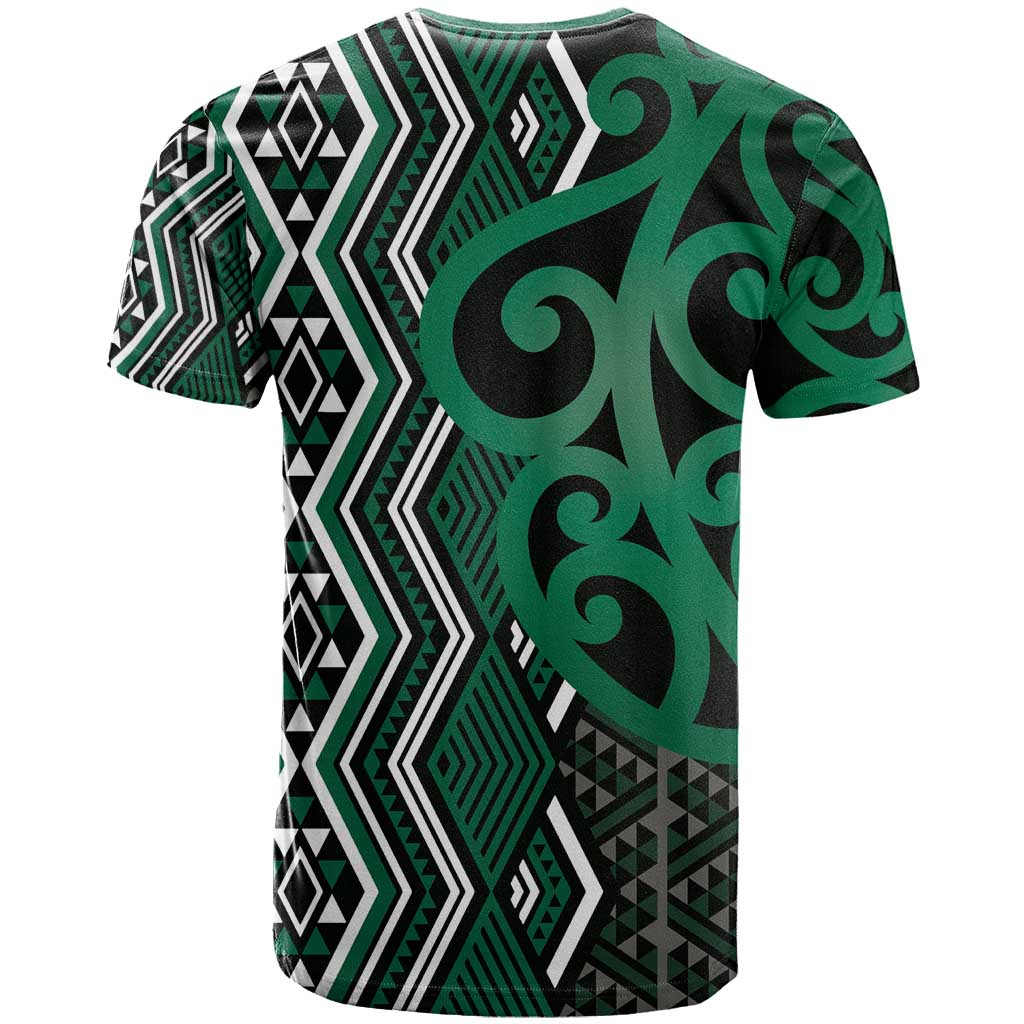 Maori Taniko Patterns T Shirt Pounamu Patiki Motifs Mix Whakairo Ngaru LT7 - Polynesian Pride