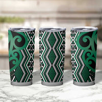 Maori Taniko Patterns Tumbler Cup Pounamu Patiki Motifs Mix Whakairo Ngaru LT7 - Polynesian Pride