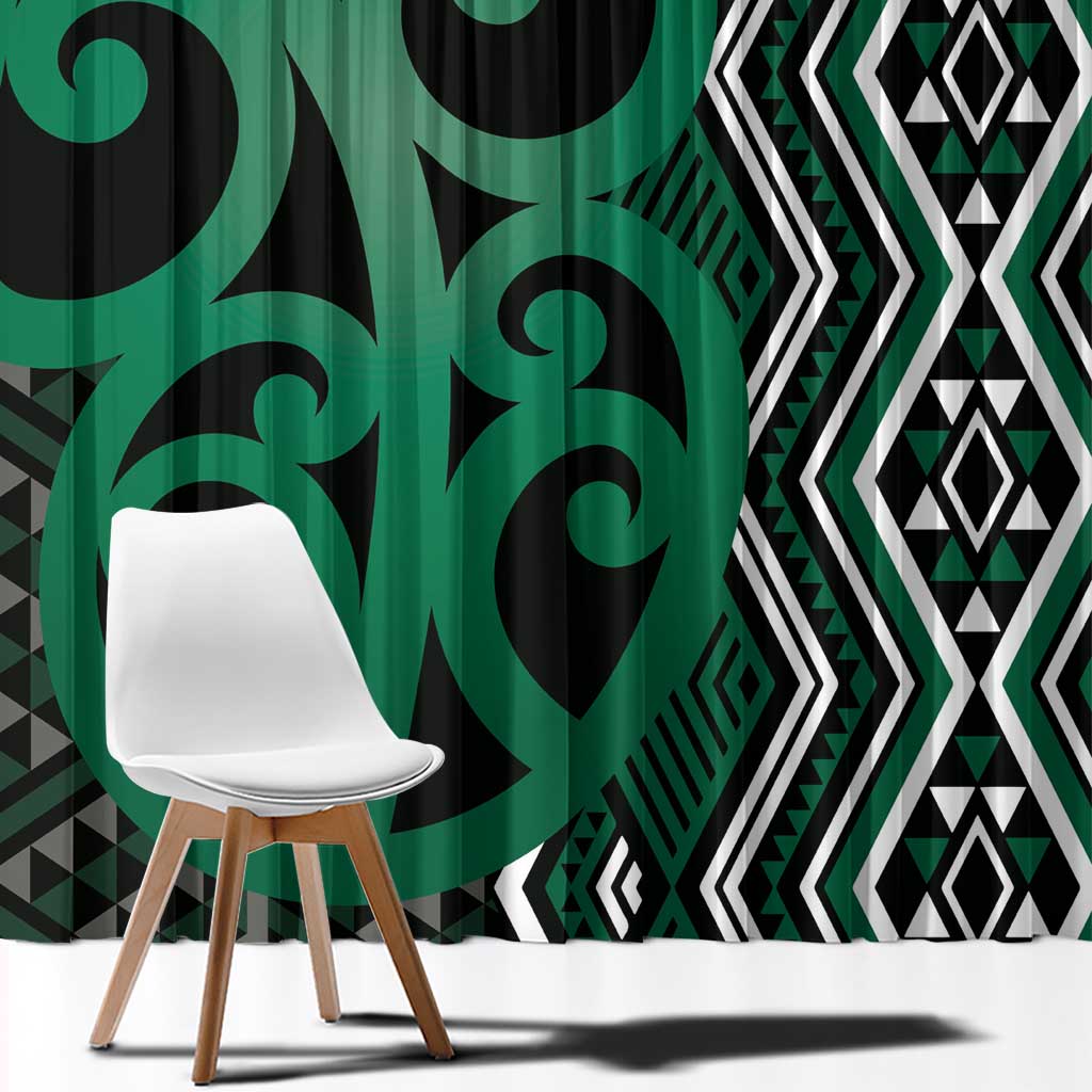 Maori Taniko Patterns Window Curtain Pounamu Patiki Motifs Mix Whakairo Ngaru