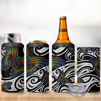 Aotearoa Takatapui Pride 4 in 1 Can Cooler Tumbler Rainbow Butterfly - Free To Love LT7 - Polynesian Pride