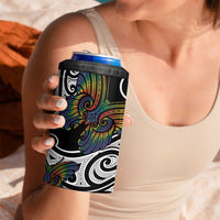 Aotearoa Takatapui Pride 4 in 1 Can Cooler Tumbler Rainbow Butterfly - Free To Love LT7 - Polynesian Pride