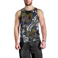 Aotearoa Takatapui Pride Men Tank Top Rainbow Butterfly - Free To Love