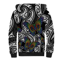 Aotearoa Takatapui Pride Sherpa Hoodie Rainbow Butterfly - Free To Love