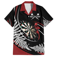 New Zealand Darts Personalised Family Matching Long Sleeve Bodycon Dress and Hawaiian Shirt Silver Fern Dynamic