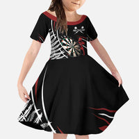 New Zealand Darts Personalised Family Matching Summer Maxi Dress and Hawaiian Shirt Silver Fern Dynamic