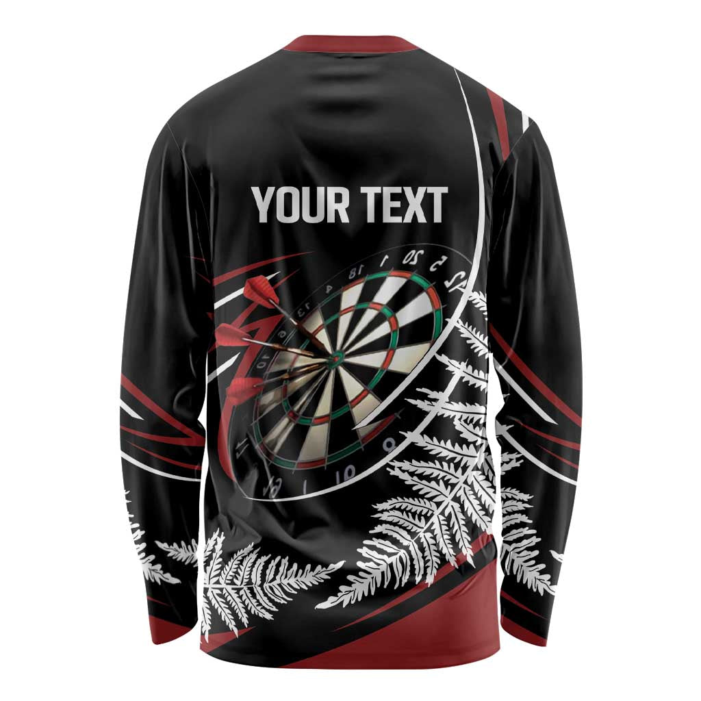 New Zealand Darts Personalised Long Sleeve Shirt Silver Fern Dynamic LT7 - Polynesian Pride