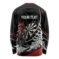 New Zealand Darts Personalised Long Sleeve Shirt Silver Fern Dynamic LT7 - Polynesian Pride