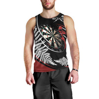 New Zealand Darts Personalised Men Tank Top Silver Fern Dynamic