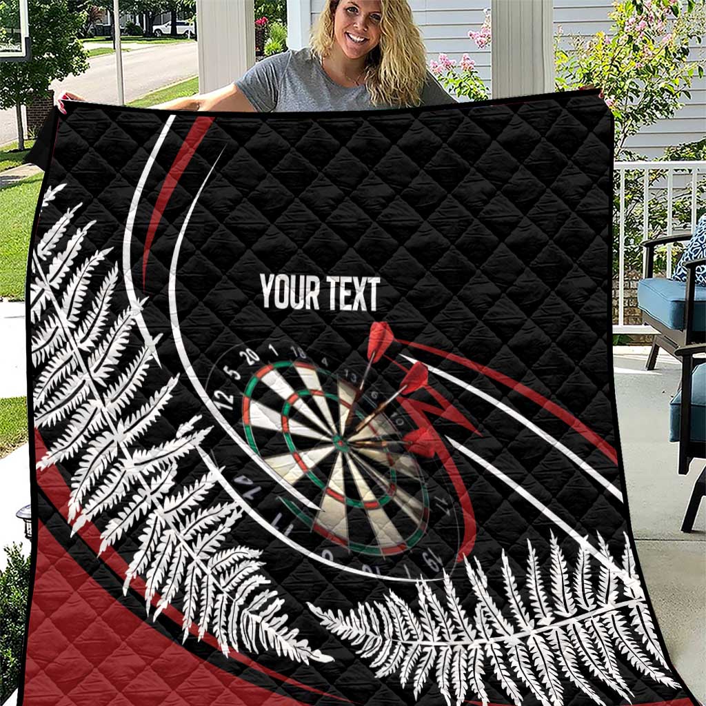 New Zealand Darts Personalised Quilt Silver Fern Dynamic LT7 Red - Polynesian Pride