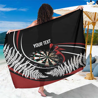 New Zealand Darts Personalised Sarong Silver Fern Dynamic LT7 One Size 44 x 66 inches Red - Polynesian Pride