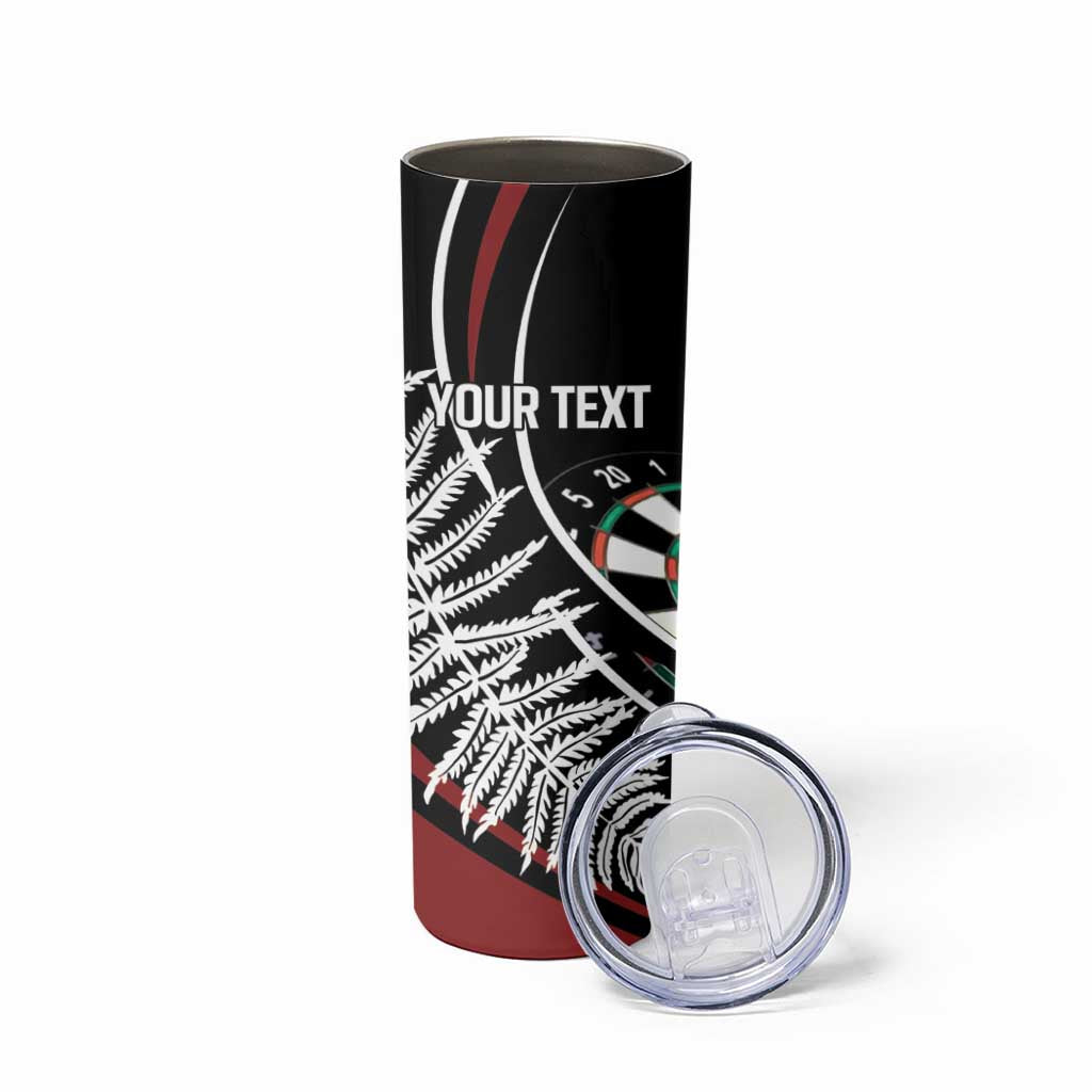 New Zealand Darts Personalised Skinny Tumbler Silver Fern Dynamic LT7 - Polynesian Pride