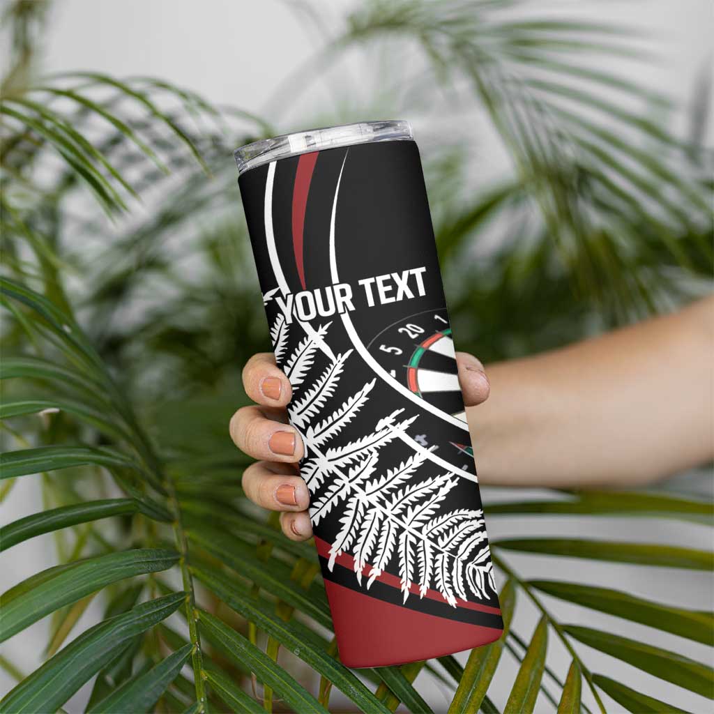 New Zealand Darts Personalised Skinny Tumbler Silver Fern Dynamic LT7 - Polynesian Pride