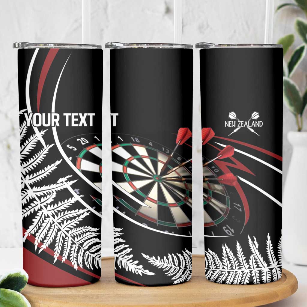 New Zealand Darts Personalised Skinny Tumbler Silver Fern Dynamic LT7 - Polynesian Pride