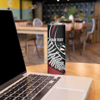 New Zealand Darts Personalised Skinny Tumbler Silver Fern Dynamic LT7 - Polynesian Pride