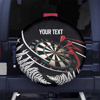 New Zealand Darts Personalised Spare Tire Cover Silver Fern Dynamic