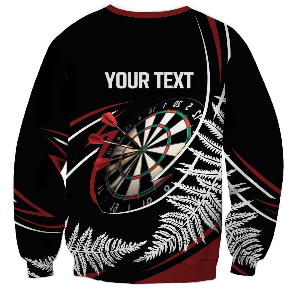 New Zealand Darts Personalised Sweatshirt Silver Fern Dynamic LT7 - Polynesian Pride