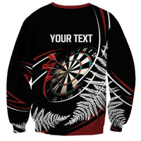 New Zealand Darts Personalised Sweatshirt Silver Fern Dynamic LT7 - Polynesian Pride