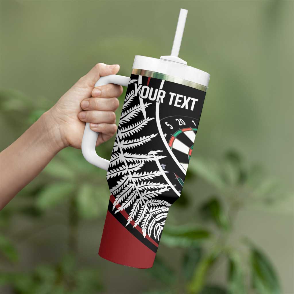 New Zealand Darts Personalised Tumbler With Handle Silver Fern Dynamic LT7 - Polynesian Pride