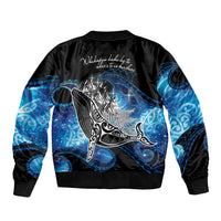 Maori Matariki Te Araroa Paikea Starry Bomber Jacket Tangaroa Whakatauki LT7 - Polynesian Pride