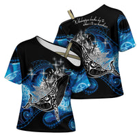 Maori Matariki Te Araroa Paikea Starry Cross Shoulder Shirt Tangaroa Whakatauki LT7 - Polynesian Pride