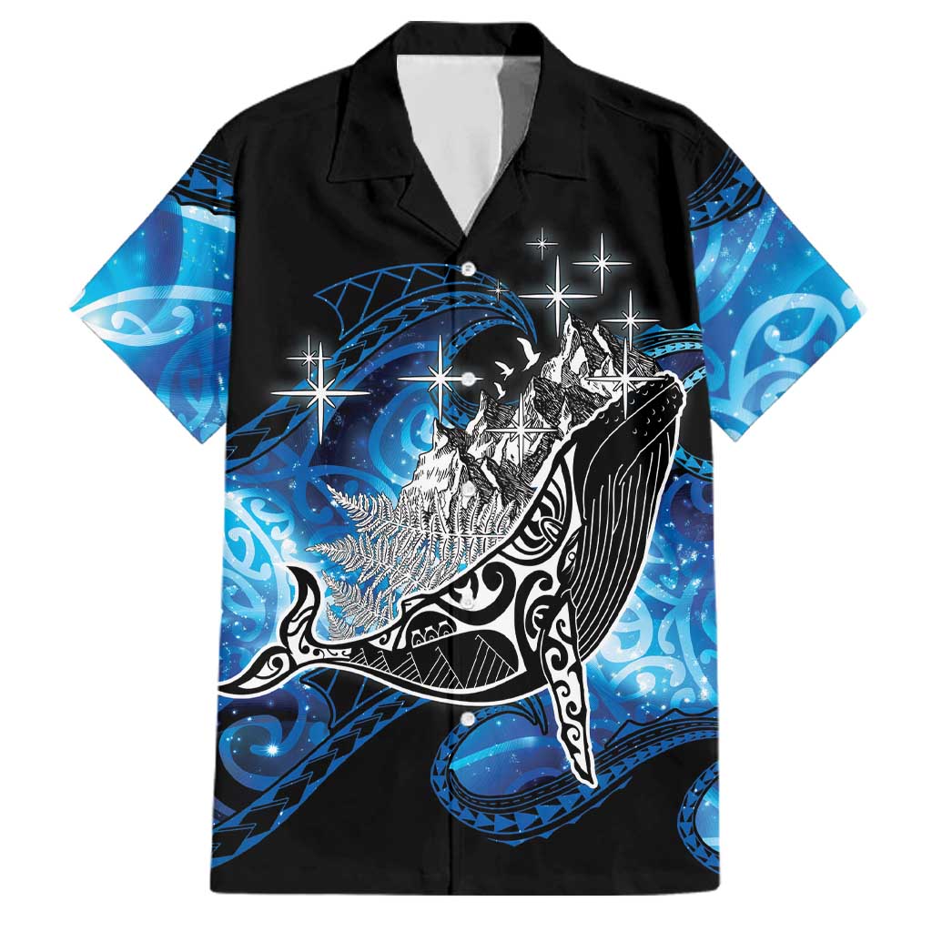Maori Matariki Te Araroa Paikea Starry Family Matching Long Sleeve Bodycon Dress and Hawaiian Shirt Tangaroa Whakatauki LT7 Dad's Shirt - Short Sleeve Black - Polynesian Pride